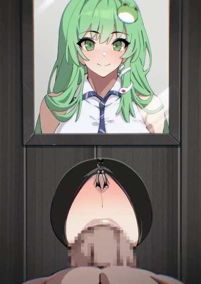 Using her mouth as a cumdump