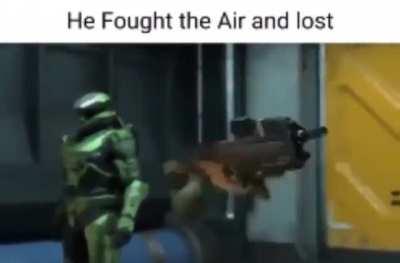 He tried to fight the air and fell