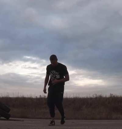 Failing to backflip over a speeding car