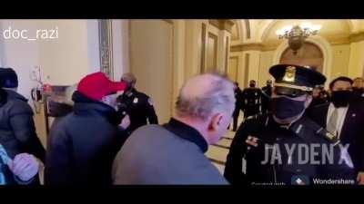 Kommander Karen leading the 1st methanized infantry division in an assault on the US capitol, 1/6/21