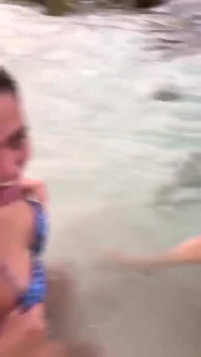 Girls Playing at The Beach