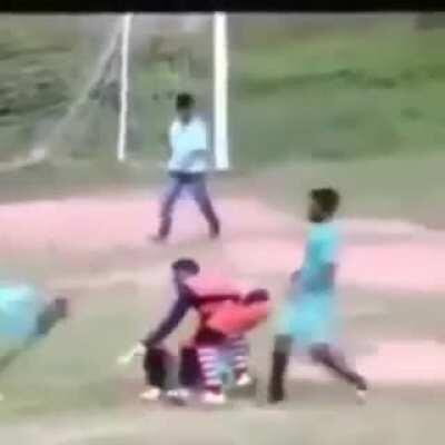 Everyone needs good friends like this flying kid.