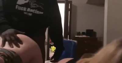 Entire family getting BBC together