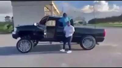 man manages to run over his own leg