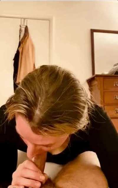 She asked if she could practice taking me deeper into her mouth...the answer is always yes 😜