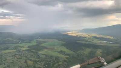 Time lapse approach into hidden airstrip