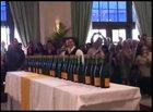 Guy trying to do champagne sabering world record in 2010