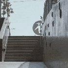 This lady's excitement over seeing a skateboarding trick