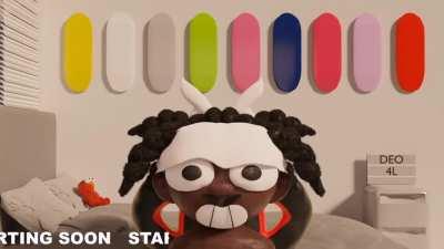 Bruce talking to his perc demon, Herbert 😓