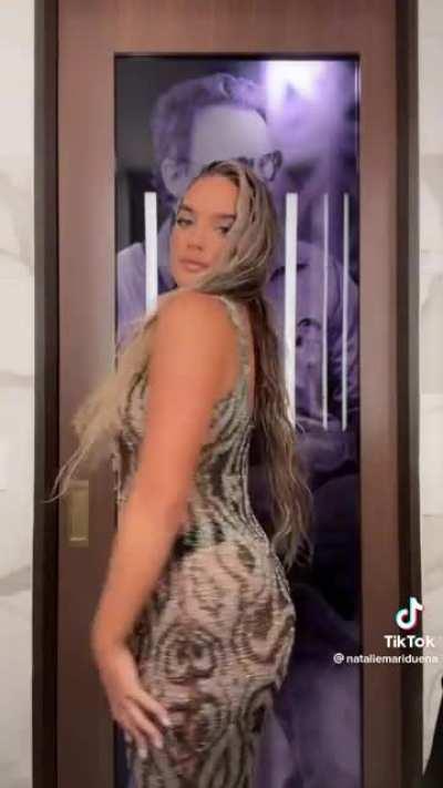 Natalie Shaking it in Her See Through Dress