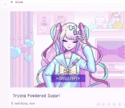 K Angel tries… Powdered sugar!!!