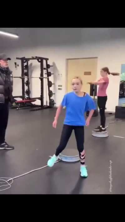 bro im shocked that she even got down from that damn thing without falling, this is just unreal