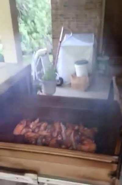 Burning file cabinet