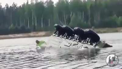 wcgw with driving two cars in water