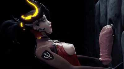 mercy taking a shower of equine cum (tiaz 3dx)