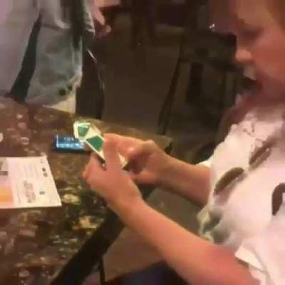 She is going to smoke her phone next