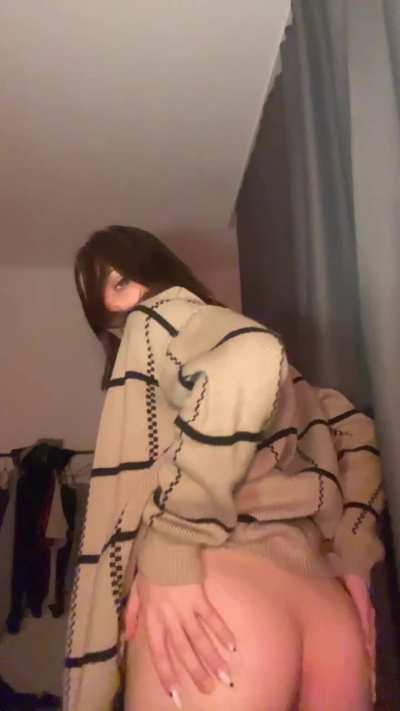 your naughty roommate shows you her cock, what are you gonna do 