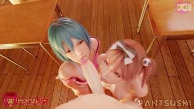 Honoka x Nico BJ (HentaiVR / Pantsushi) [Dead or Alive]