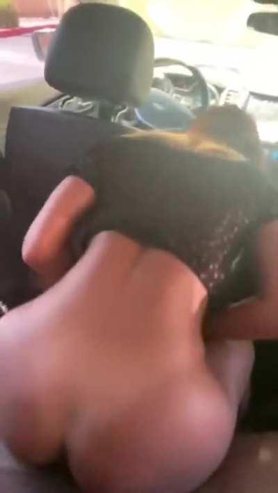 Hot Asian Chick Riding in Backseat