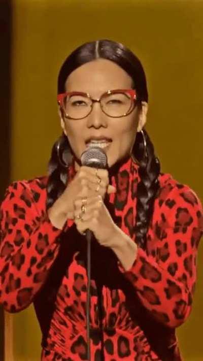 Ali wong with pigtails triggering all asian lovers with her mic