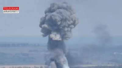 Hit on the munition of field artillery near Izium by the combined forces of the 49th battalion and the 30th brigade