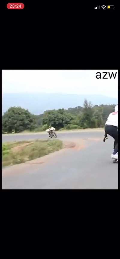 Skating down a Nairobi highway. WCGW