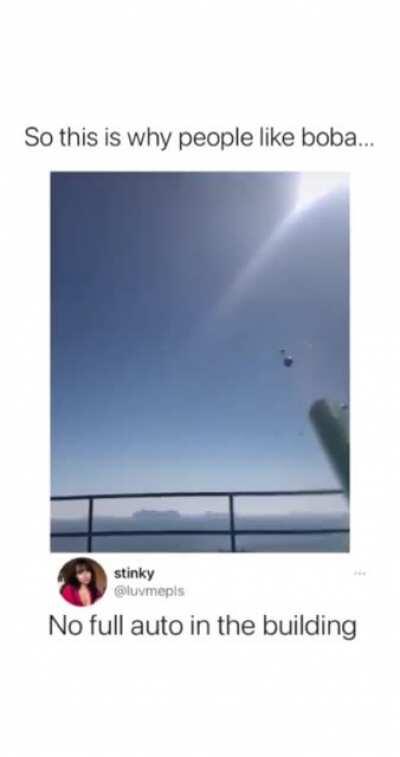 The real reason John likes Boba it's because he can use it to attack.