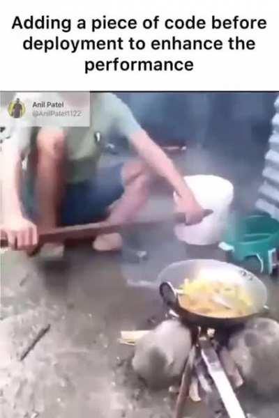 Adding a code just before deployment