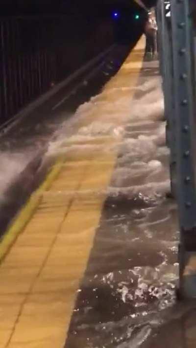 NYC subway flooding due to remnants of Hurricane Ida (2021-09-01)