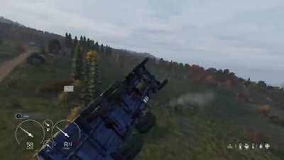 Found a truck spawn that had more than one truck at it. This is what happened while bringing it home with a buddy.