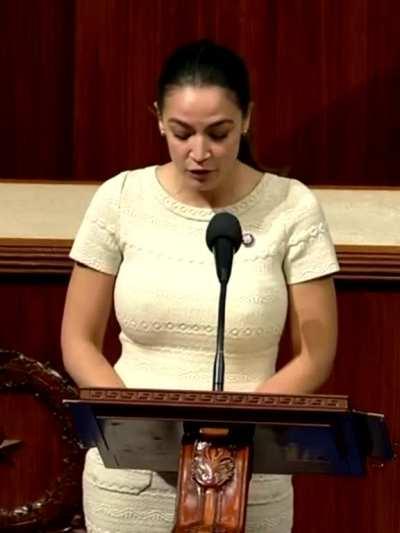 AOC with nipples poking through