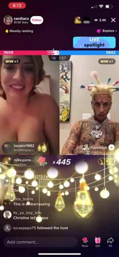 Island boy took too much and hopped on live