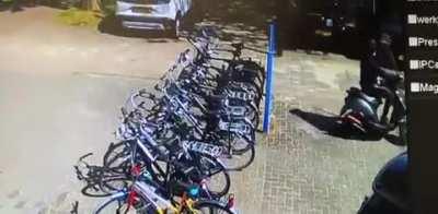 Kicking some bikes and then karma strikes