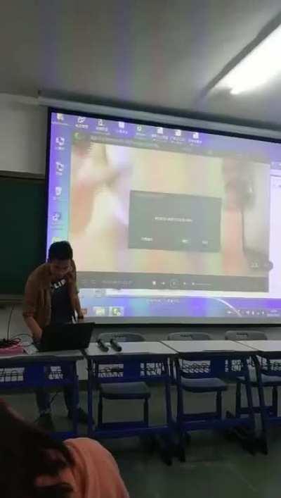 School teacher forgot to check his USB flash drive
