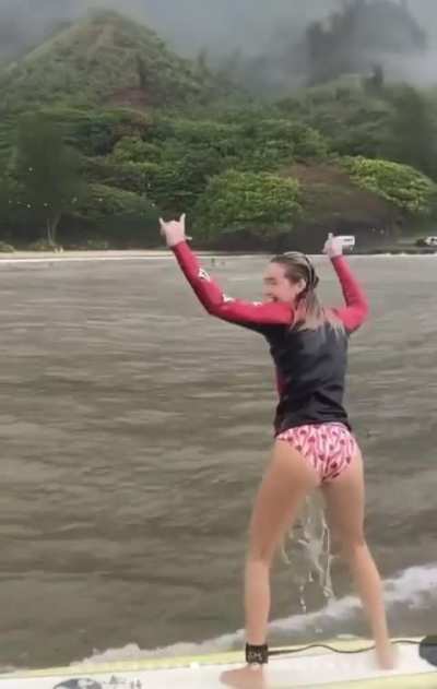 Olivia Ponton on a jet ski