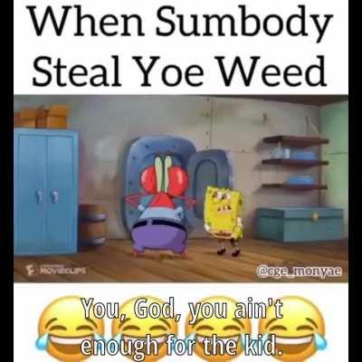spongebob weed transcription