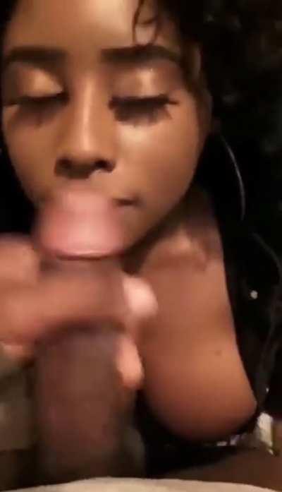 Nut on her pretty face