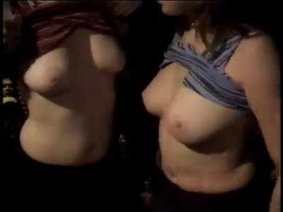 Tongue hockey and boobs.