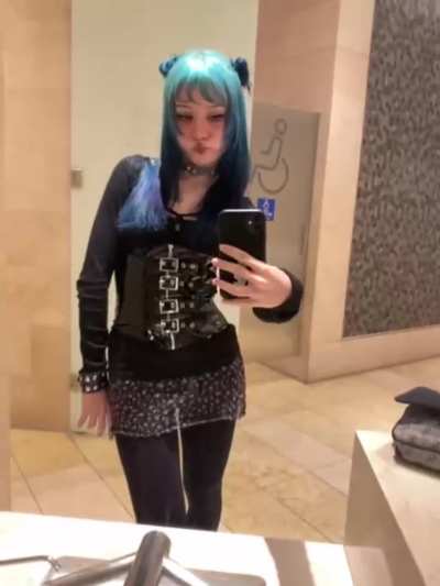 Dad havent been home since 2 weeks, today I went outside to search for him. I have been gooning for 2 months straight, waiting for the day for my hymn to be broken to be a real women. I also rubbed a quick one in the public toilet. Coudnt find dad, coudnt