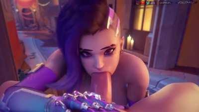 Sombra showing off with her invisibility