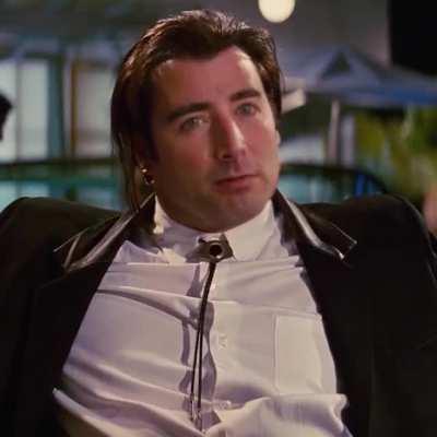 For absolutely no reason here is DFV as Vincent Vega in Pulp Fiction.