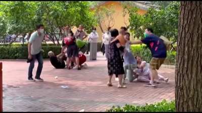 Fight broke out at a Chinese Zoo
