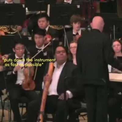 Musicians when the rehearsal ends...