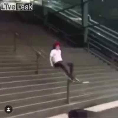 You couldn't just walk down the stairs, isn't it?