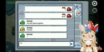 Golden moment from Polka's Among Us stream