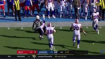 [Highlight] NFL's Greatest Moments of the 2010s: The Chargers intercept Nathan Peterman 5 times in the first half of Peterman's first career start (2017 Week 11)