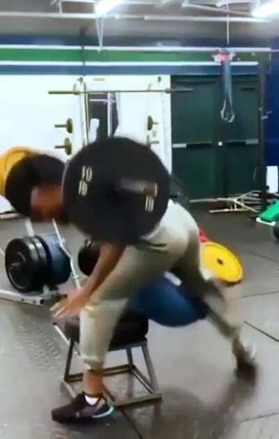 Jumping with a weight lift