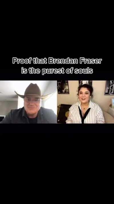 Brendan Fraser gets emotional when he finds out the internet is 