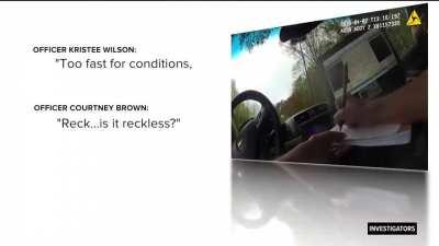 Two police officers making an arrest on a coin flip.