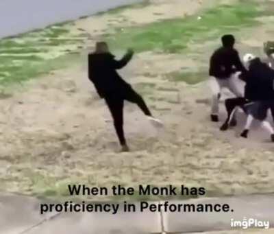 Everybody was Kung fu fighting.